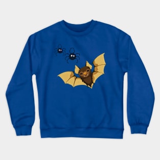 Halloween Vampire Bat & Spiders Crewneck Sweatshirt